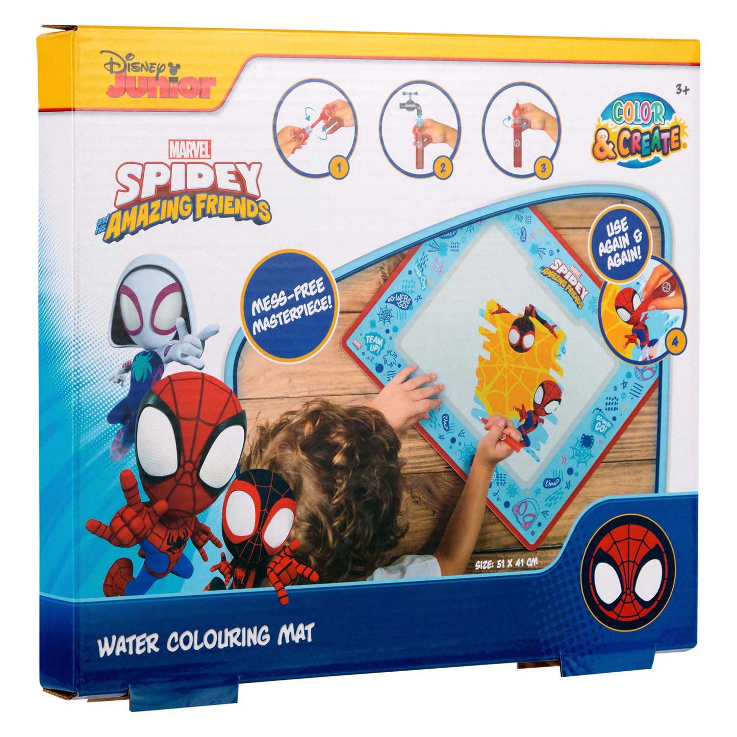 Alfombra de juego Canenco spidey acuarela, 51x41cm