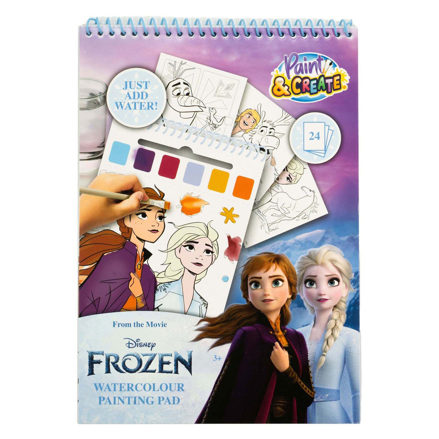 Libro del set di colori ad acqua ghiacciata Canenco - incl. pennello
