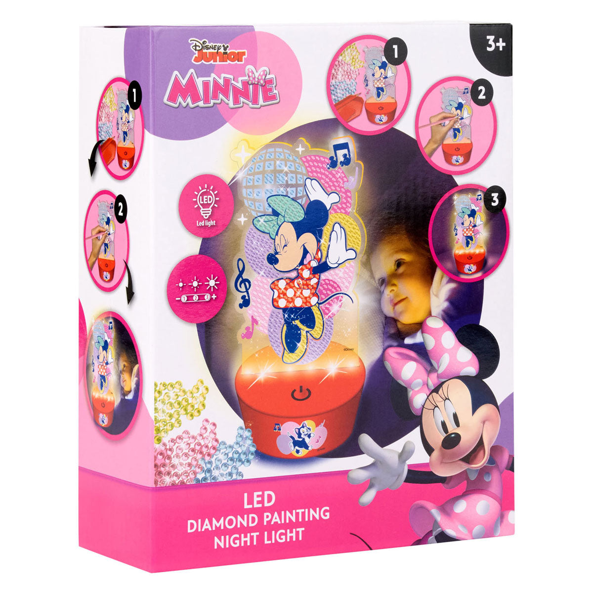 Lampada da notte con pittura diamante Canenco Minnie Mouse
