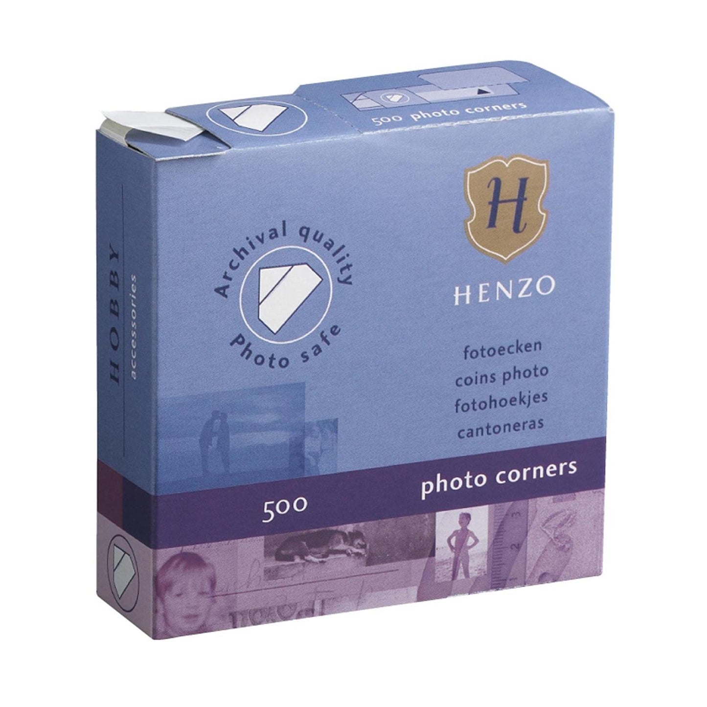Caja esquineras para fotos Henzo 500 uds.