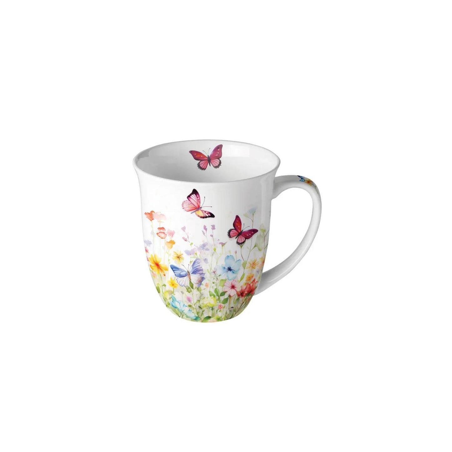 Tazza Ambiente 0,4l farfalle in campo bianco