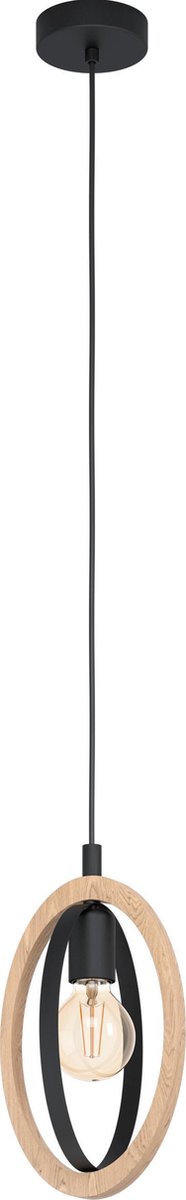 Eglo basildon hanglamp - e27 - 19 cm - zwart bruin