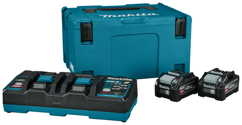 Juego de iniciación makita dc40rb 2x bl4040f | 40v 4.0ah-1911d8-0