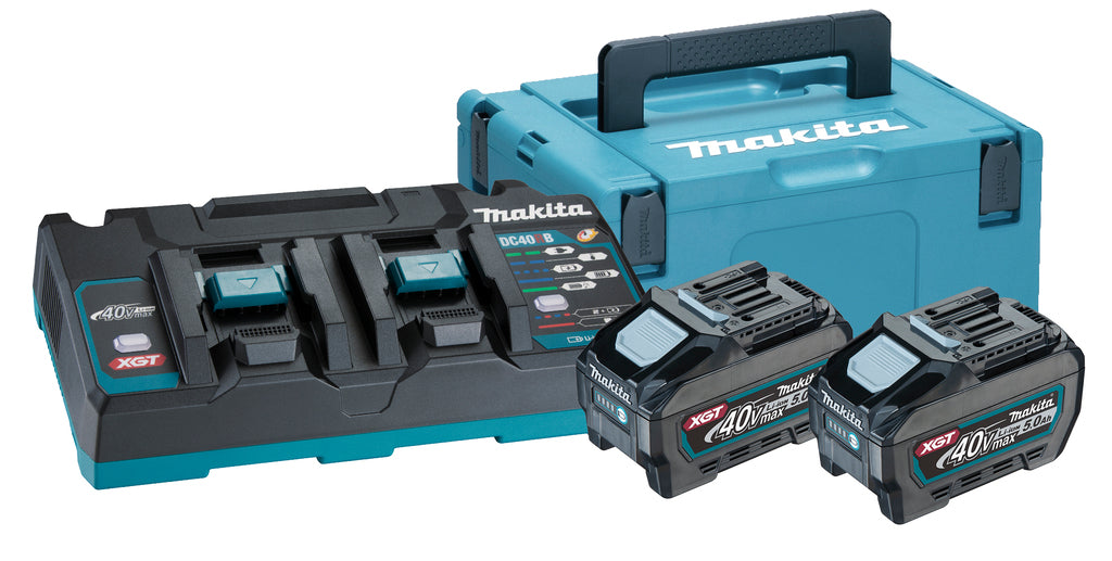 Kit avviamento batteria Makita xgt dc40rb 2xbl4050f