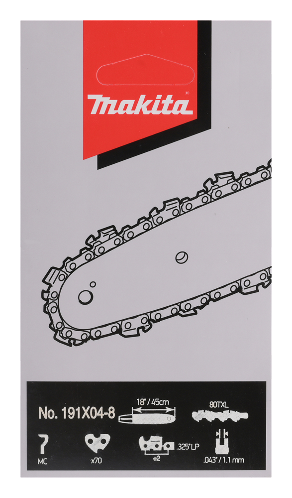 Accessori Makita catena motosega txl80 450mm - 191x04-8 - 191x04-8