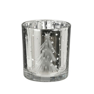 Talight Holight Christmas Tree Silver - H8xd7cm