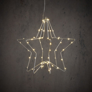 Stella Edelman sospesa argento bianco caldo 60led bo - h30xp30cm | 3 pezzi