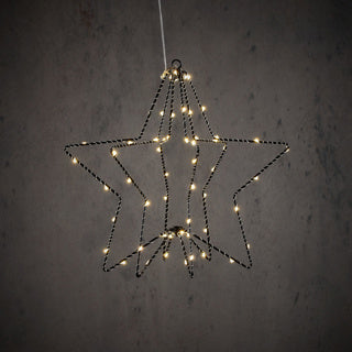 Edelman stella sospesa nero bianco caldo 60led bo - h32xd30cm | 3 pezzi
