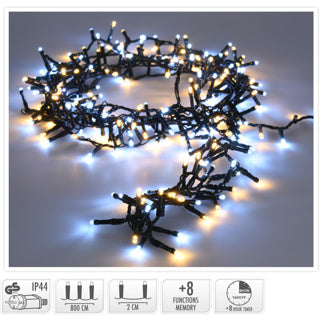 Altri marchi Microcluster Christmas Lighting 400 LED 8 M Bianco bianco caldo