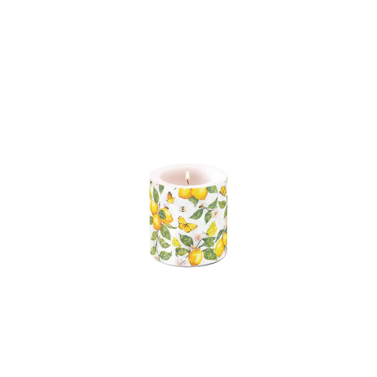 Candela Ambiente piccoli limoni freschi bianchi