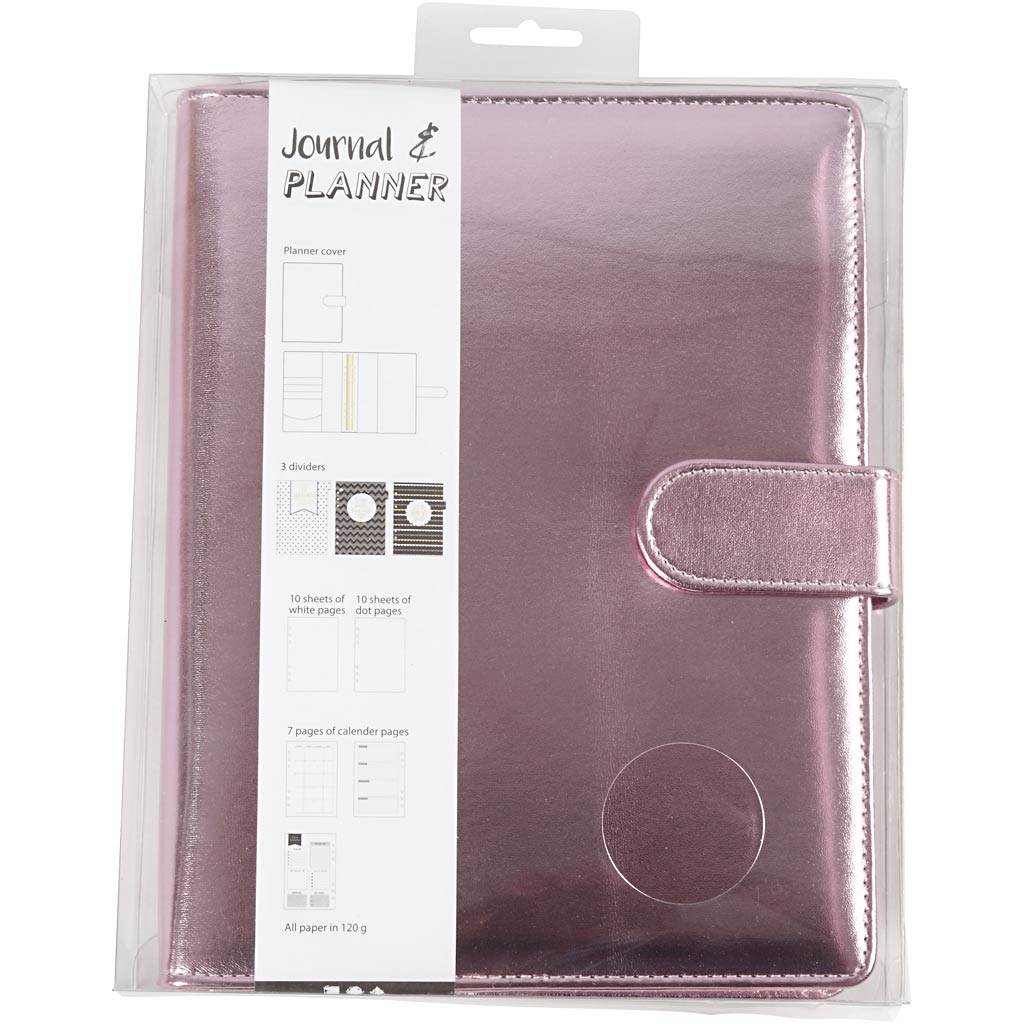 Bullet Journal Creativ Company Planner, medidas 19x23,5x4 cm, carpeta de anillas, rosa, 1 unidad