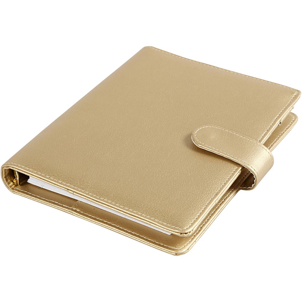 Bullet Journal Creativ Company Planner, tamaño 19x23,5x4 cm, carpeta de anillas, dorado, 1 unidad