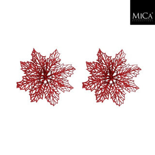 Edelman clip flor de pascua roja 2 piezas - h3xd13.5cm | 4 piezas