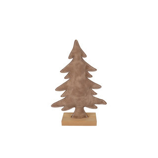 No brand escultura pino s marrón 16x5x24cm | 4 piezas