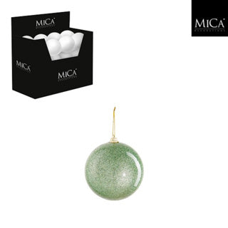 Espositore 24 pezzi pallina infrangibile verde - d8cm | 24 pezzi