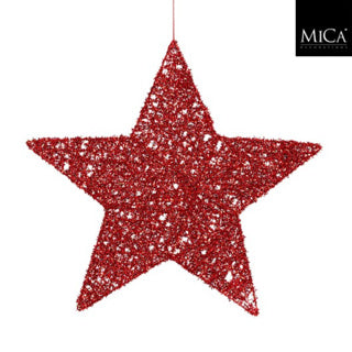 Stella Edelman appesa rossa - d40cm | 4 pezzi