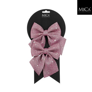 Fiocco Edelman lilla 2 pezzi - l12xl13xh1cm | 5 pezzi
