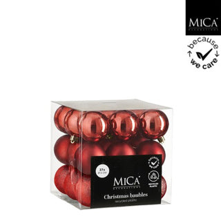 Palla Edelman infrangibile rossa 27 pezzi - d6cm | 2 pezzi