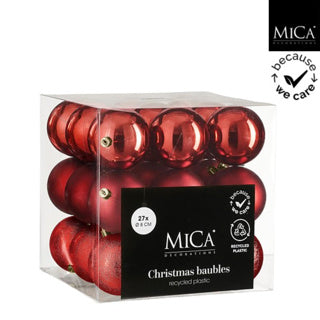 Bola Edelman irrompible roja 27 piezas - d8cm
