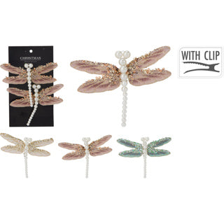 Libellula con clip 13 cm 3ass | 12 pezzi