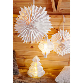 Micro LED albero di carta stabile per interni FSC mix 100% dia42cm x h.48cm
