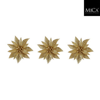 Clip Edelman stella di Natale oro 3 pezzi - h3xp10cm | 4 pezzi
