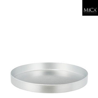 Edelman mila vassoio decorativo plastica riciclata argento h3xp27cm | 3 pezzi