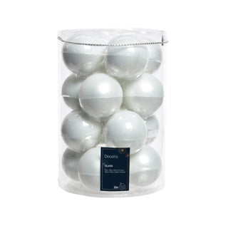 Bolas de Navidad Kaemingk de vidrio esmaltado, mate mixdia8cm