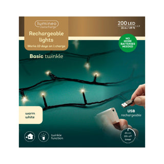 Kaemingk led duracharge luci di base 8 funzioni effetto scintillante per esterni 1500 cm