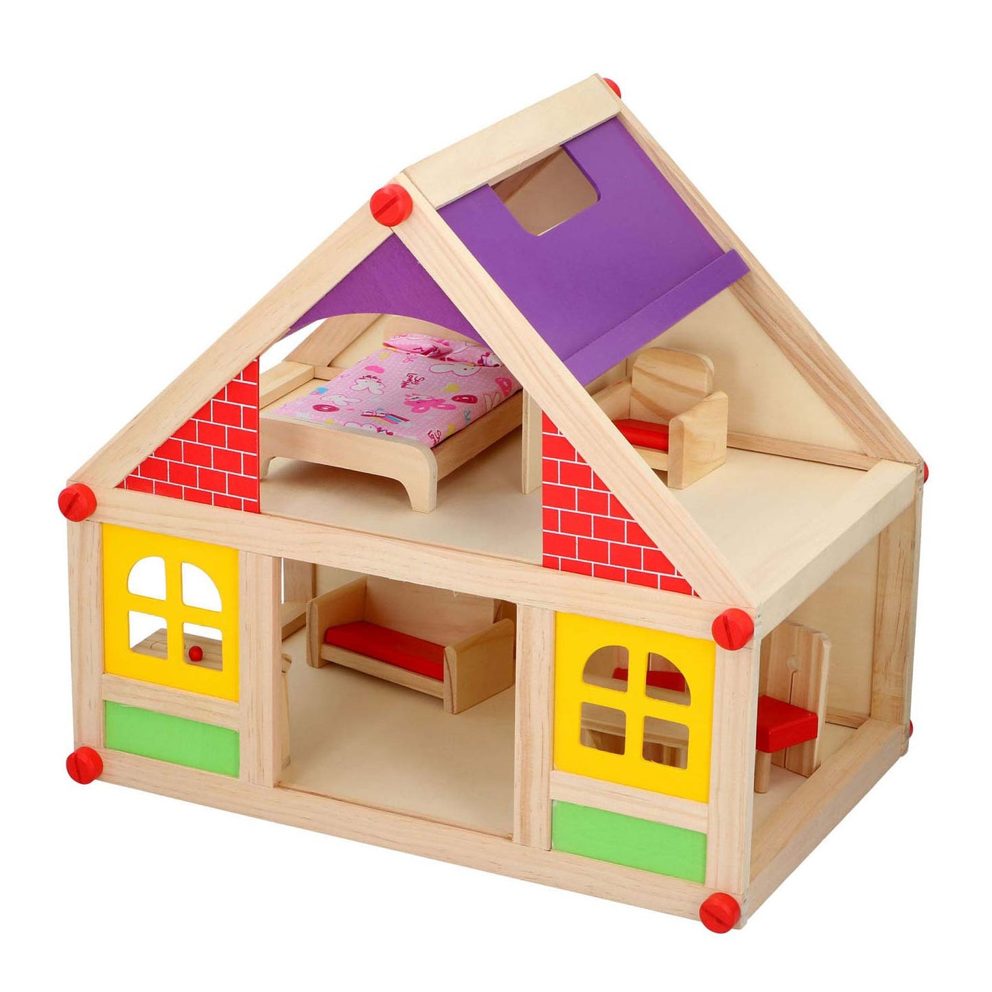 House per bambole in legno, 11dlg.