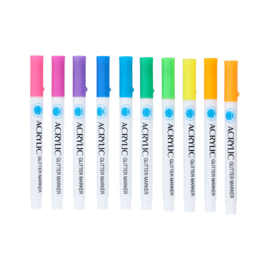 Marcadores acrílicos brillo, 10º.