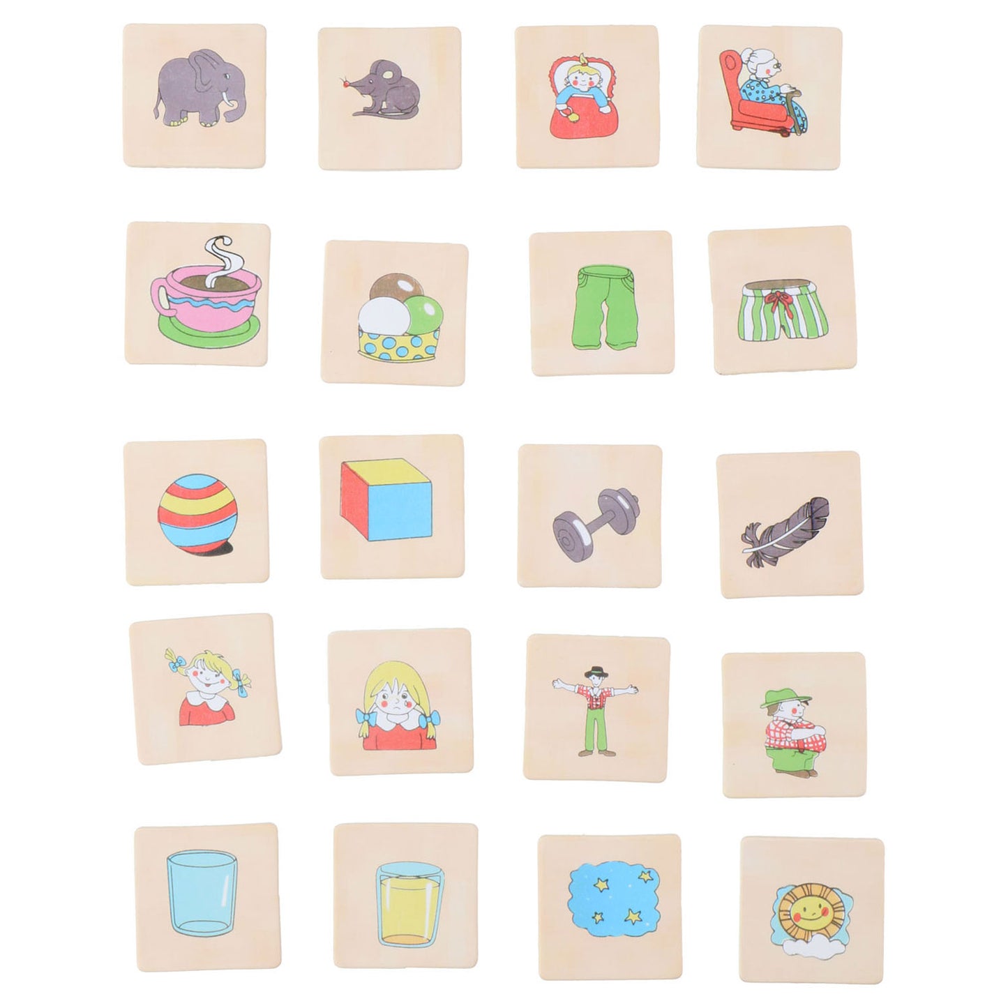 Memo Game Oposition Wood, 20dlg.