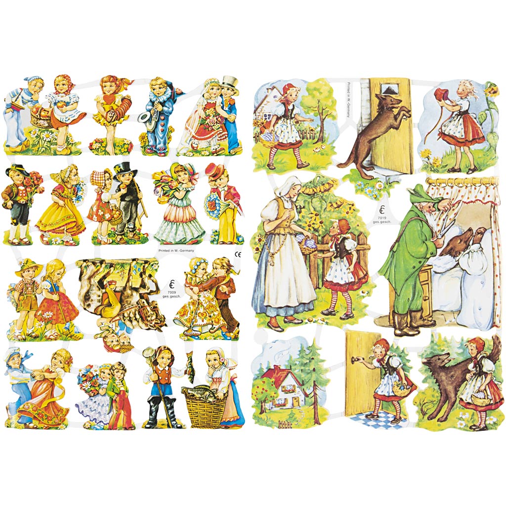Creativ company cuadros vintage, cuento de hadas, hoja 16,5x23,5 cm, 2 hojas 1 caja