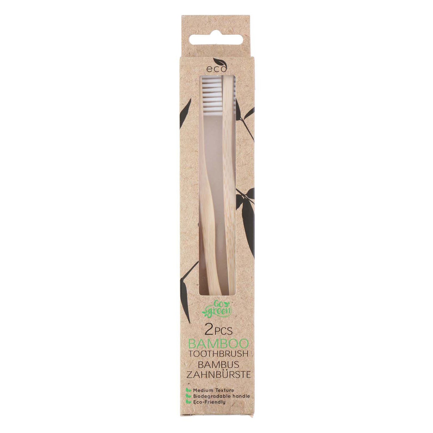 Spazzolino da denti in bambù, 2 pz.