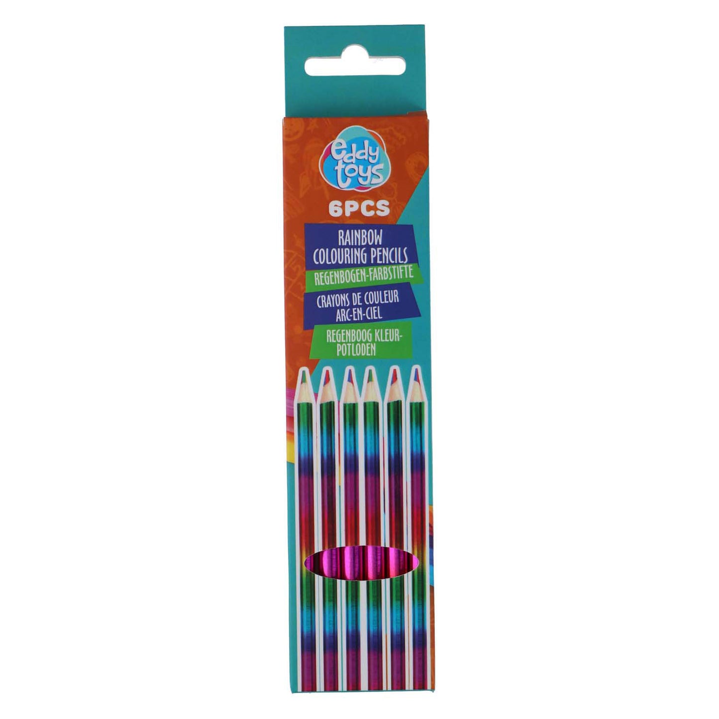 Lápices de colores arcoíris 4 en 1, 6 uds.