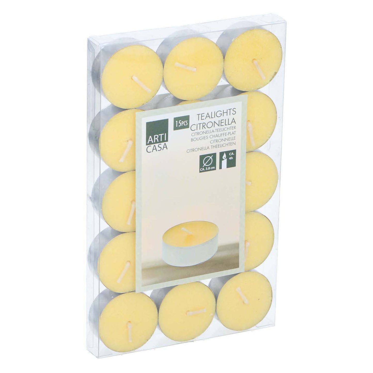 Vela de citronela para exterior, 15 uds.