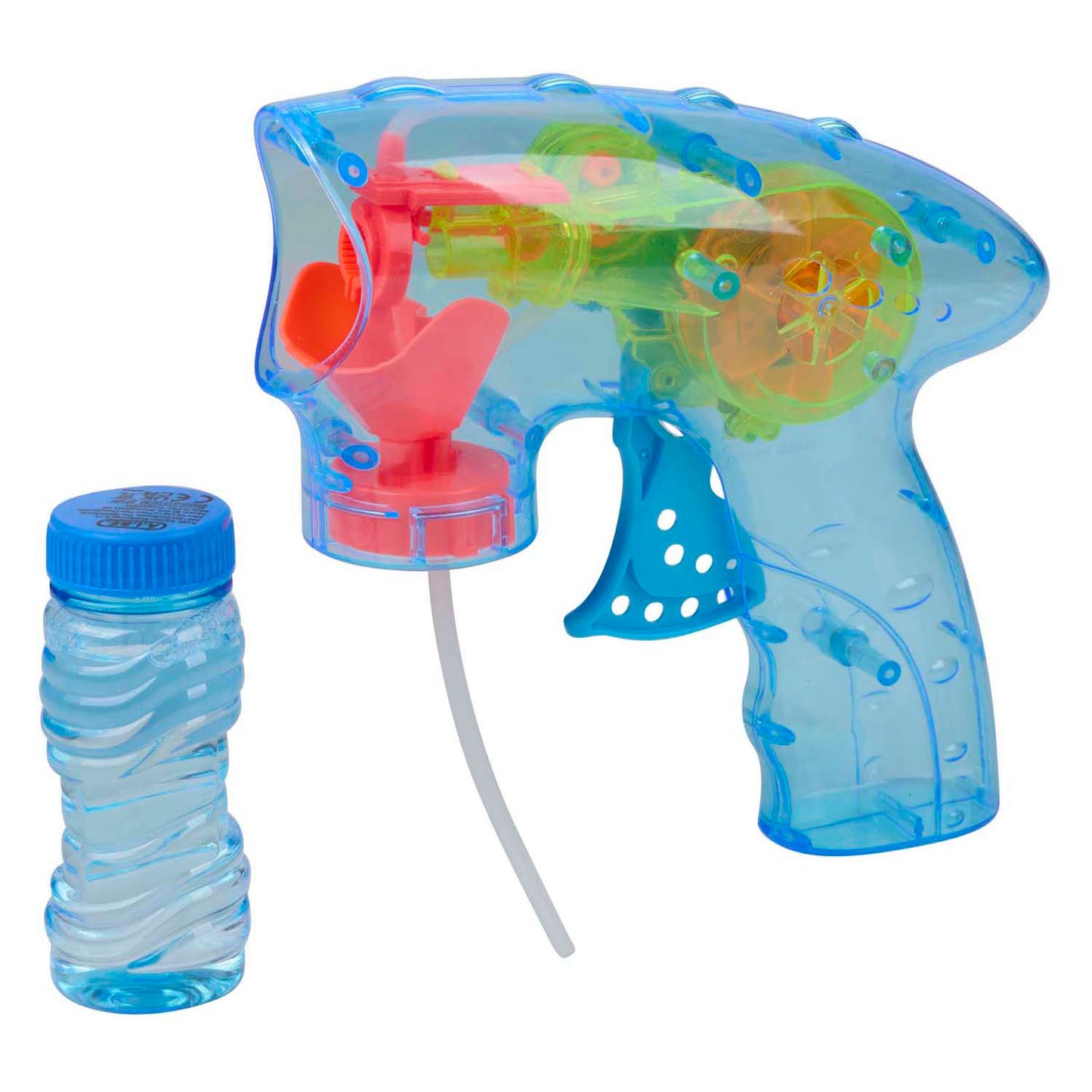 Pistola de burbujas con luz.