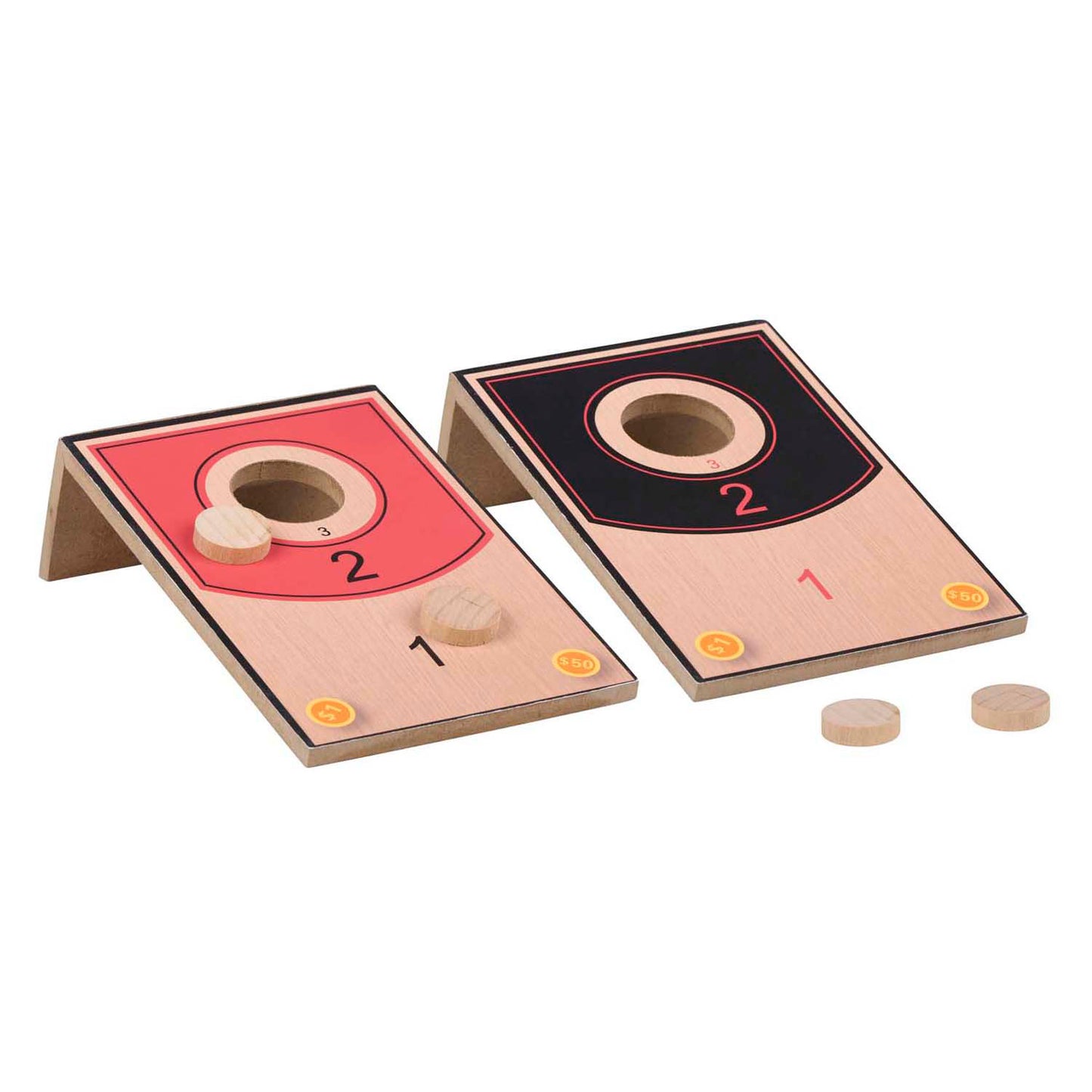 Juego de lanzamiento de madera, 6 piezas.