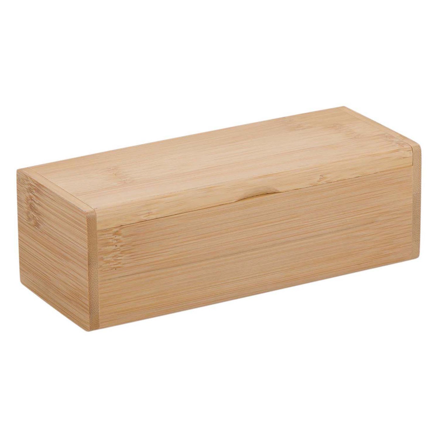 Caja de almacenamiento de madera con tapa, 16,5x6,5cm