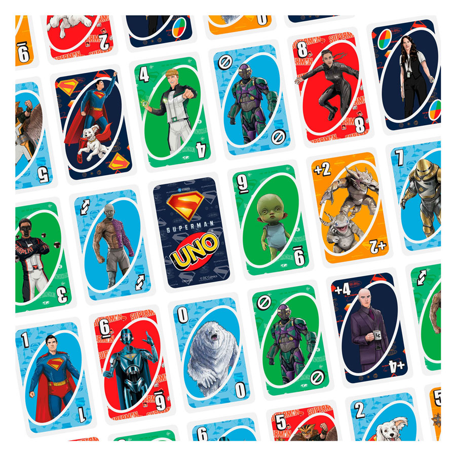Mattel uno gioco di carte superman