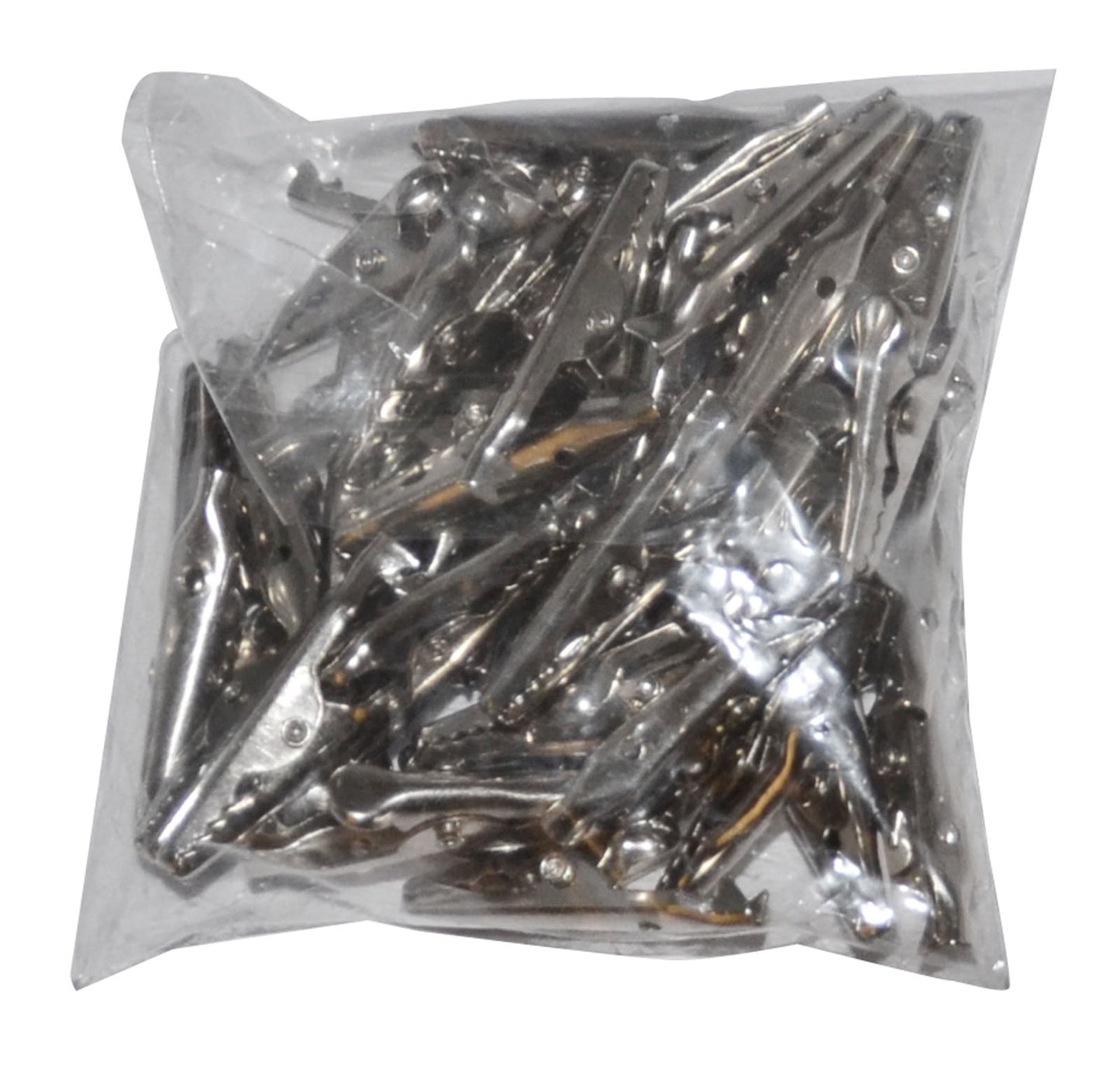 Vaessen creative • pinzette a coccodrillo argento 50 pezzi 32 mm