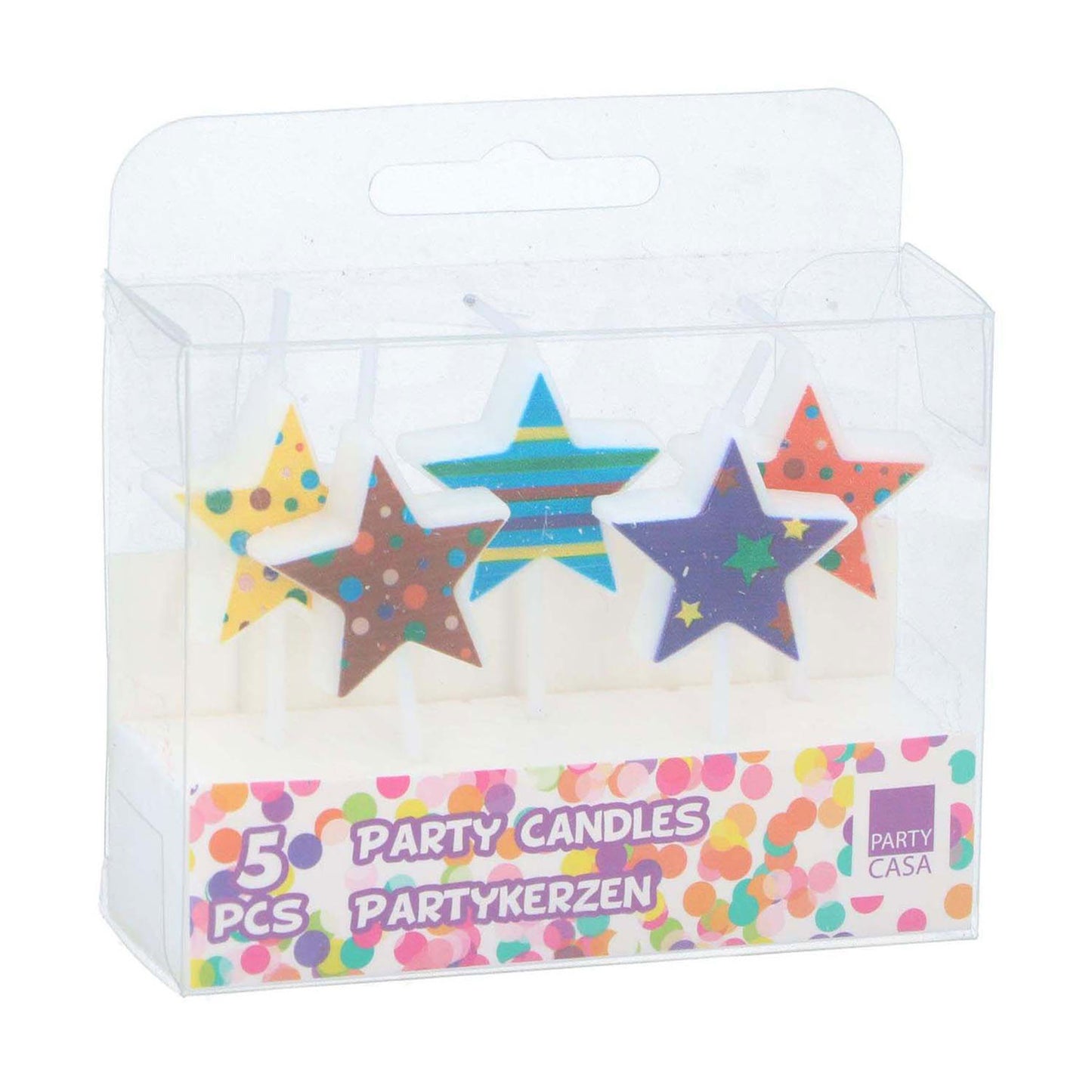 Candele per feste a forma di stella, 5 pz