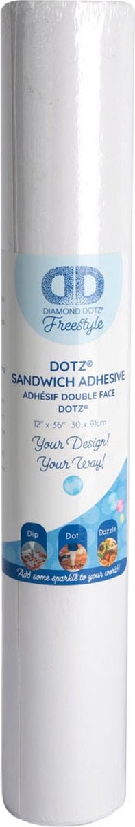 Diamond dotz® diamond dotz dubbelzijdig klevend folie - diamond painting - 91x30 cm