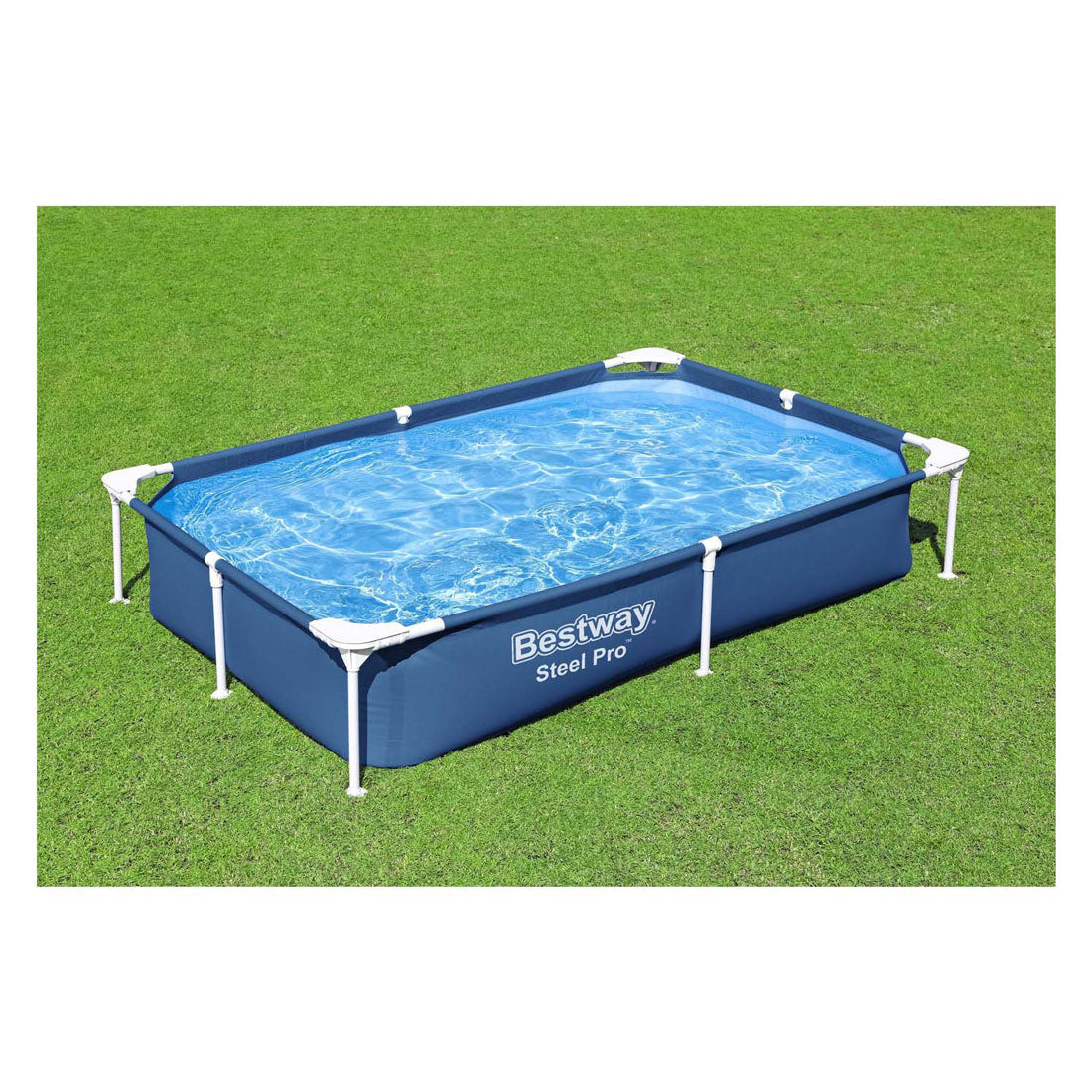 Bestway piscina in acciaio pro rettangolo, 221 cm