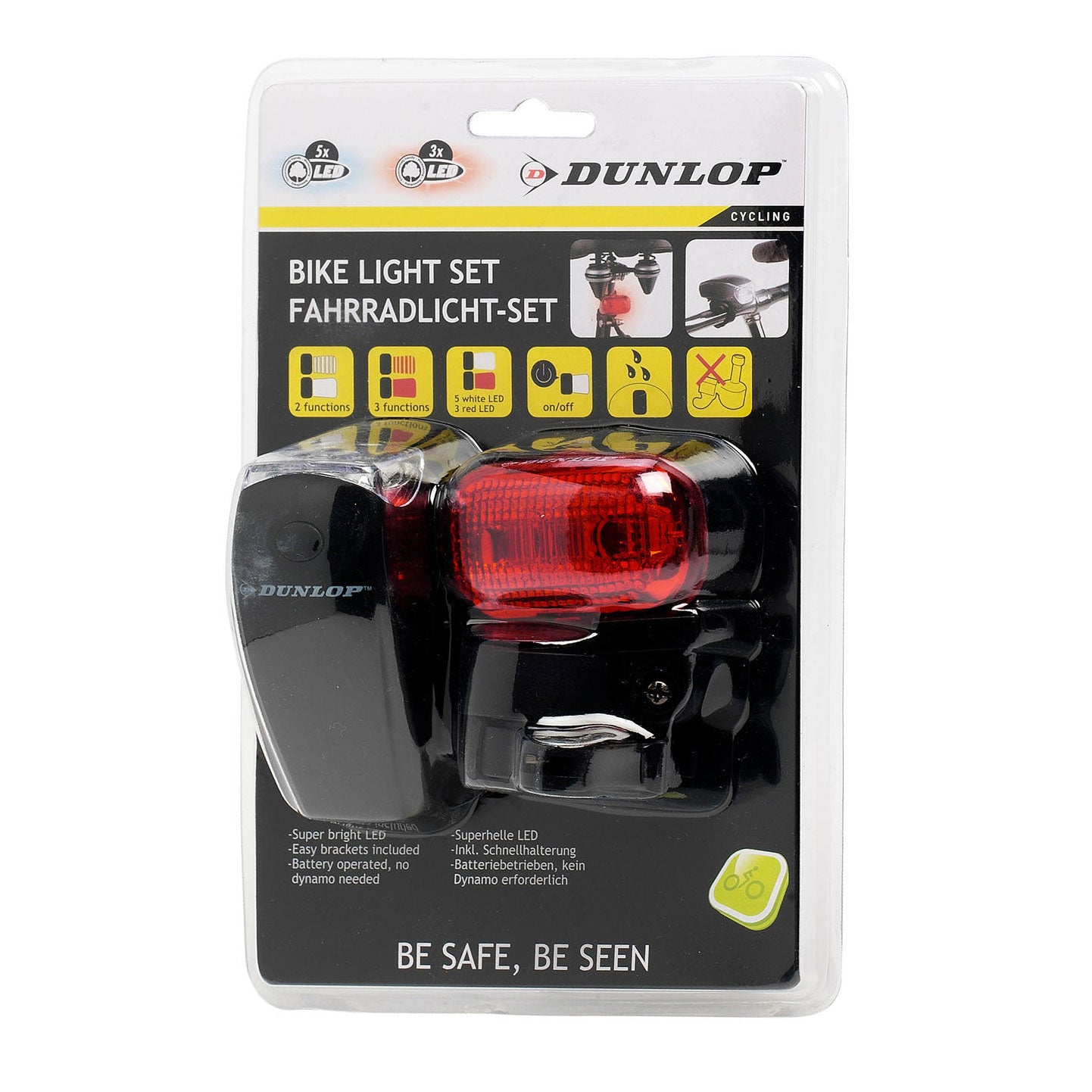 Set di lampade per biciclette, 2dlg.