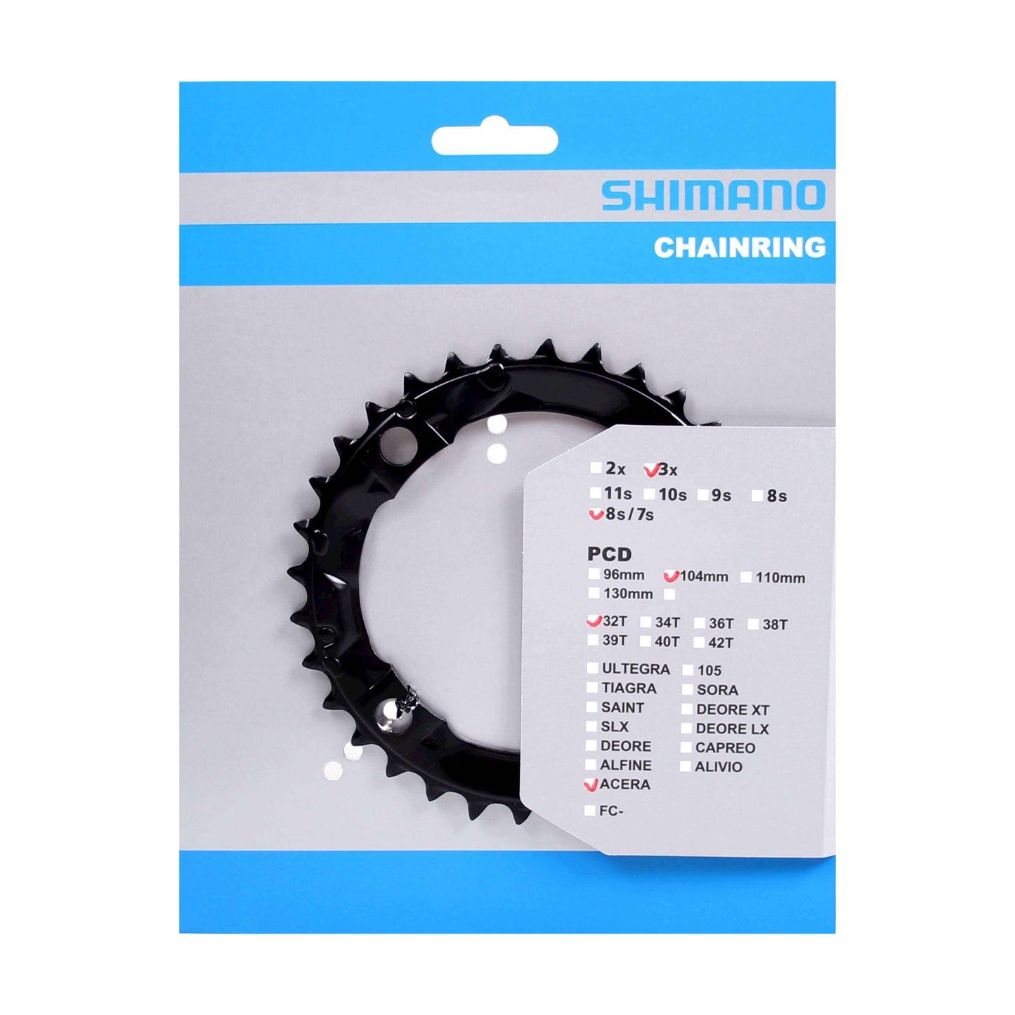 Shimano Chain Top ACERA 104MM FCM361 Negro 32T