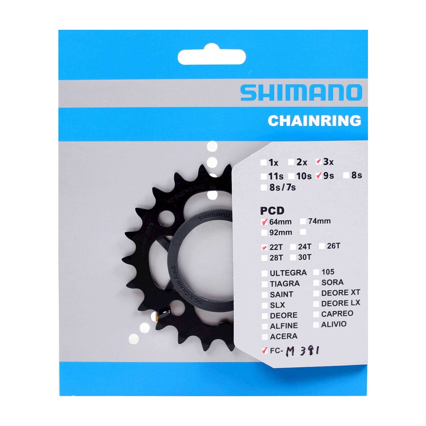 Shimano Chain Top 22T FC-M391 Negro