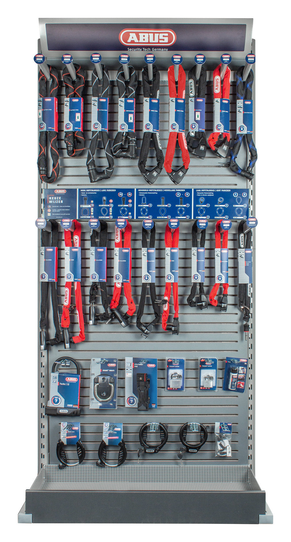 Estante de abus con zanjas. Ancho 100 cm