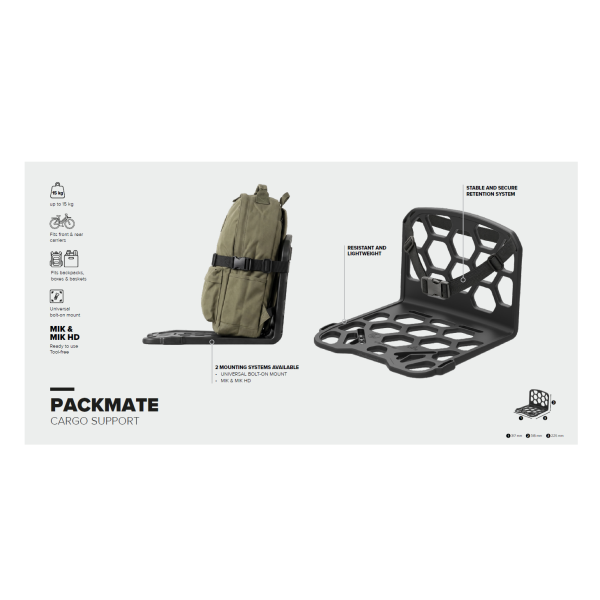 Polisport portapacchi trasportatore packmate - nero