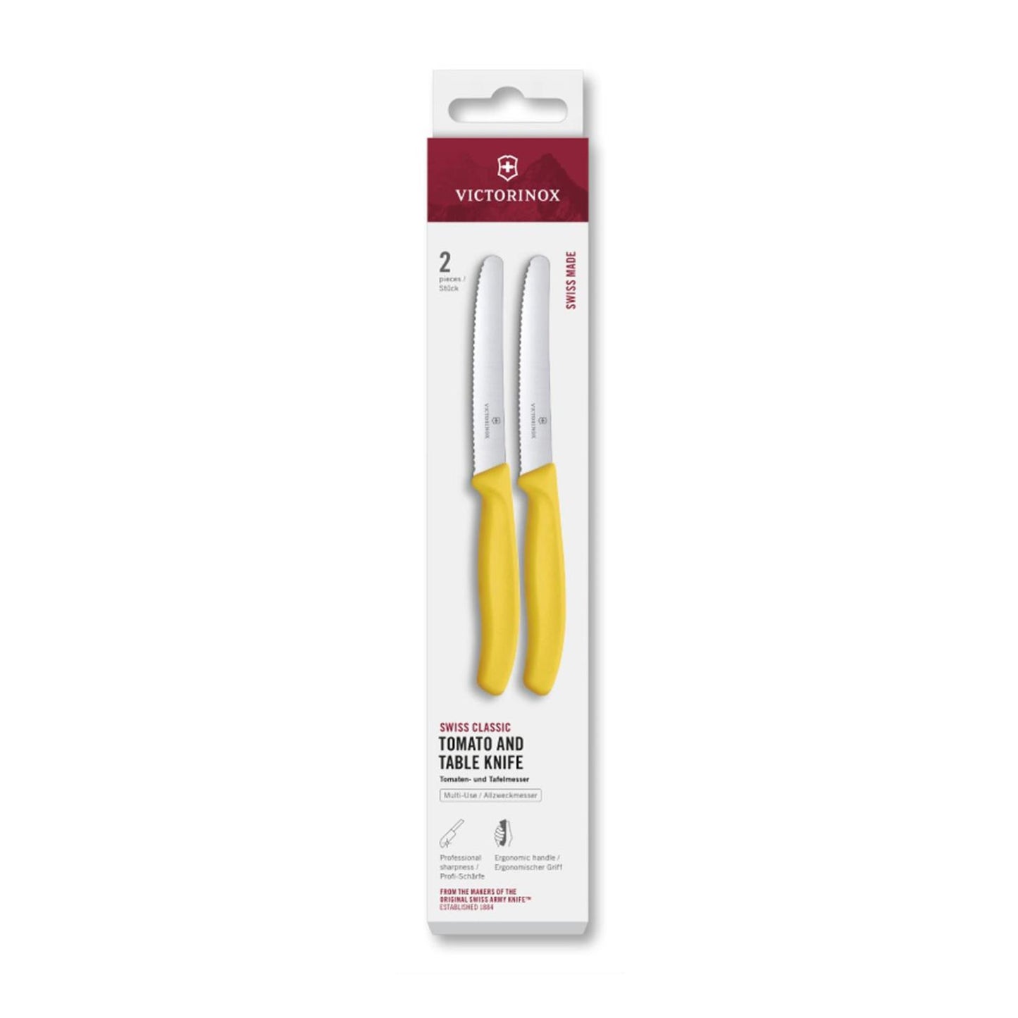Cuchillo tomate Victorinox 2uds amarillo dentado